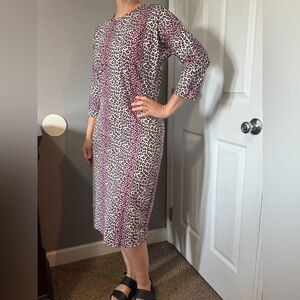 Pink leopard print swim/active wear dress.